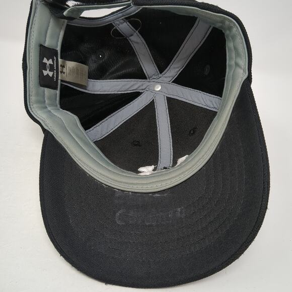 Under Armour Strapback Baseball Cap Black One Size Adjustable Embroidered - Picture 7 of 9